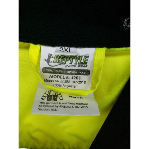 Reptyle Workwear Reflective Jacket & PIP Overalls Set Mens 2X Yellow A - Picture 12 of 16